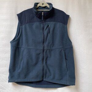 Duluth Trading Company Mens XL Shoremans Fleece Gridlock Vest Blue Tall Outdoor
